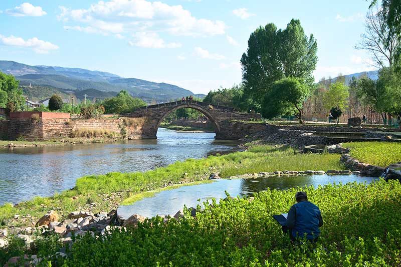 Old bridge alley in Lijiang