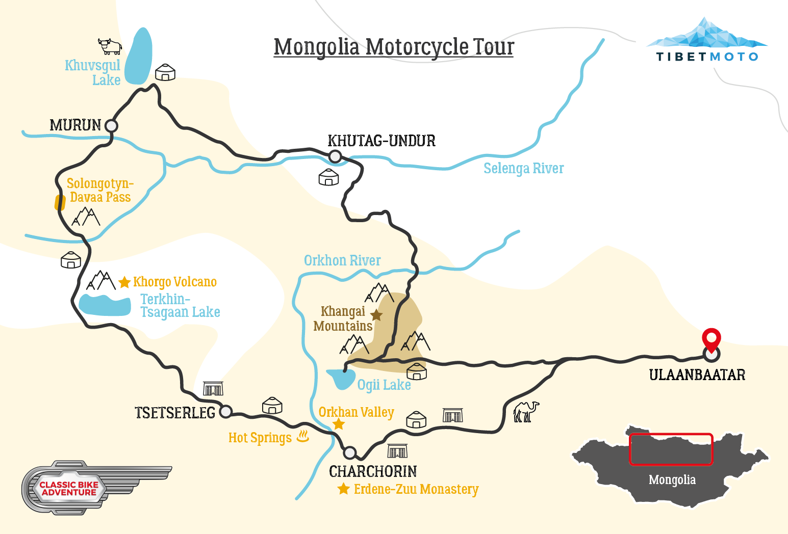 Map, Mongolia