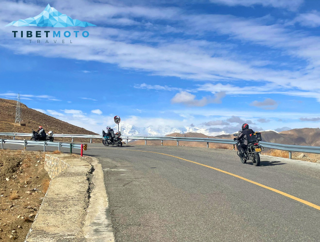 Motorcycle ride on Tibetan roads