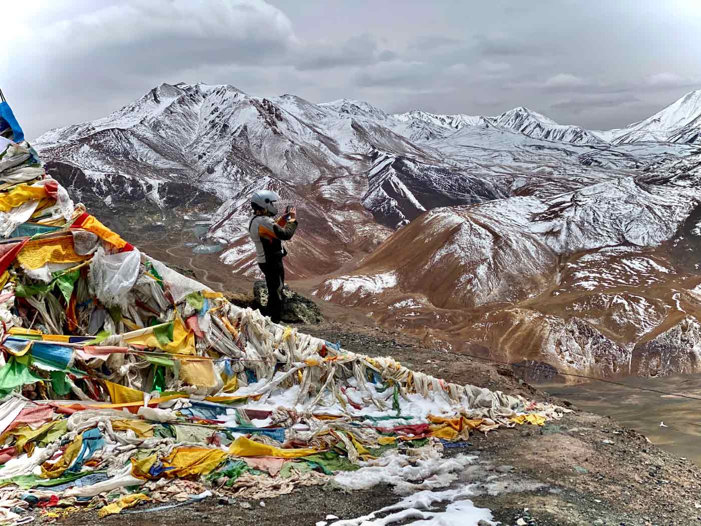 Tibetan Prayer Flags On Mountain